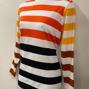Adorable 70s striped top with zipper